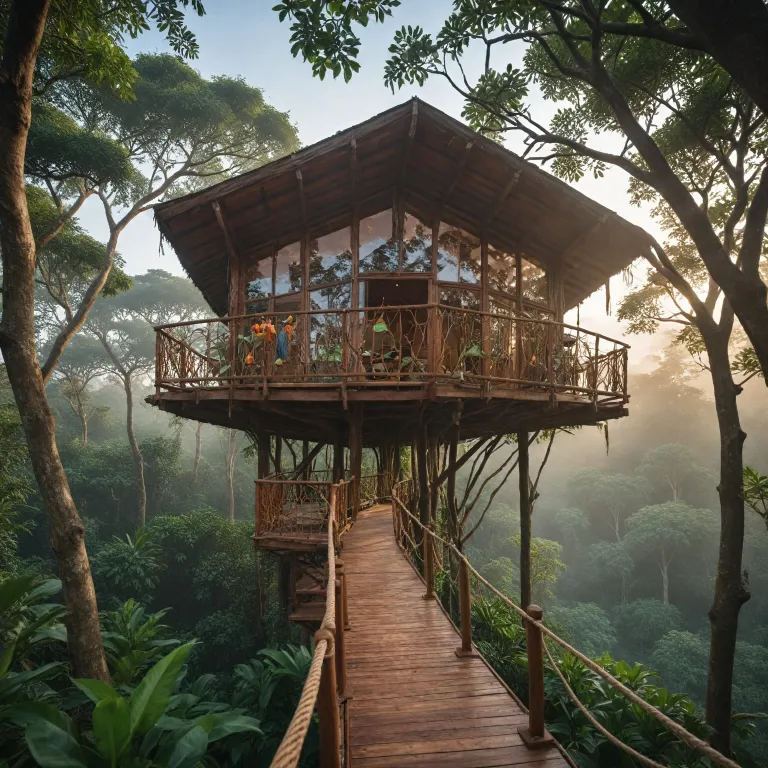 Treehouse lodge Peru: elevated rainforest luxury above the Amazon canopy
