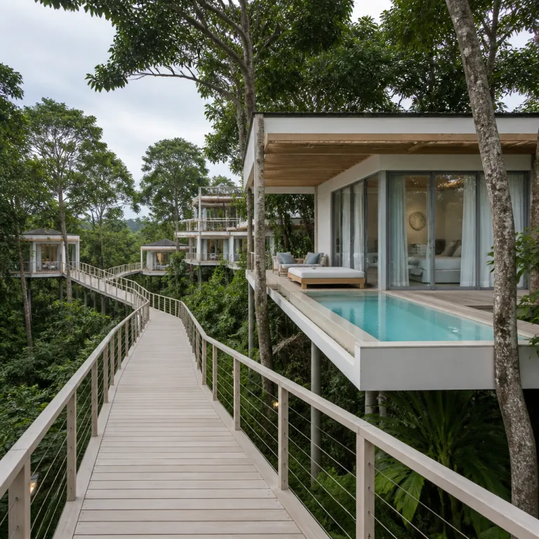 Treehouse lodge resort in Peru for elevated luxury in the Amazon rainforest